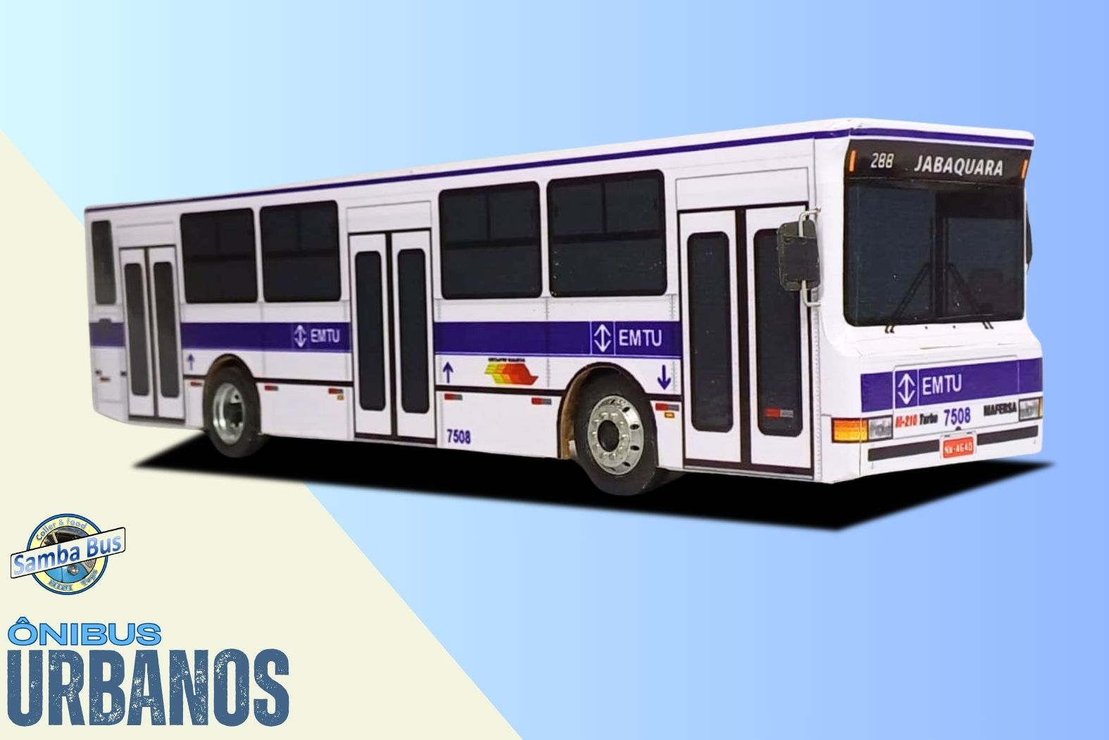 Miniatura de Ônibus Urbano Samba Bus Miniaturas