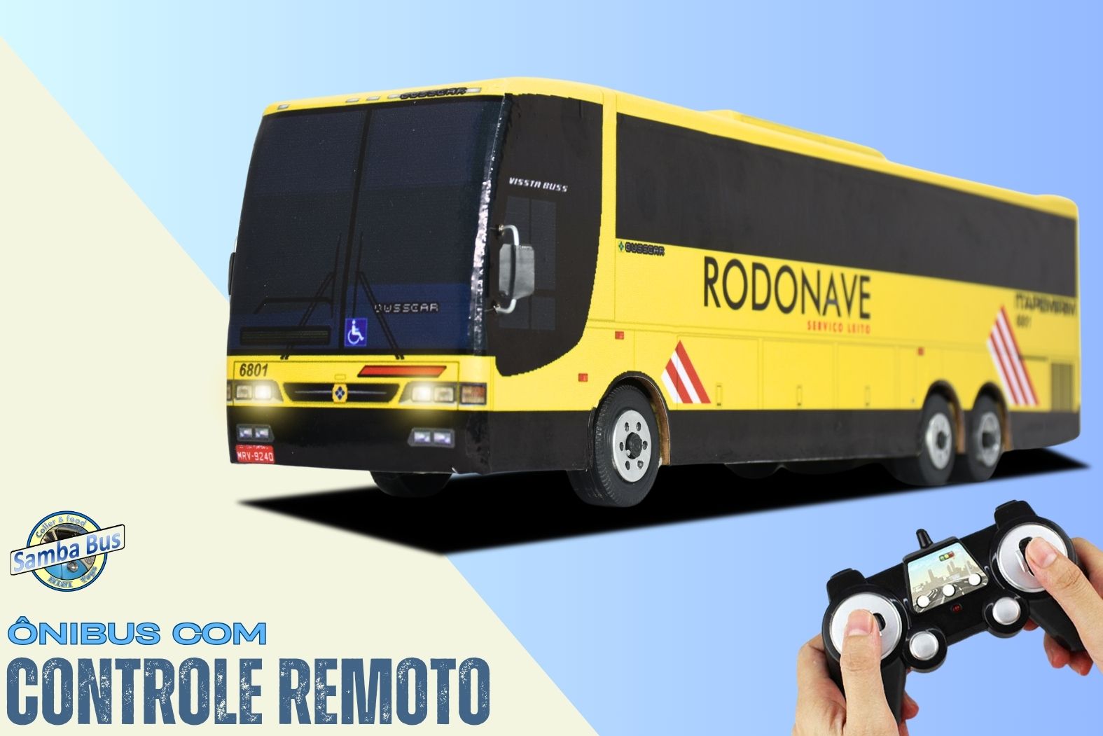 Miniaturas de Ônibus Controle Remoto Samba Bus Miniaturas