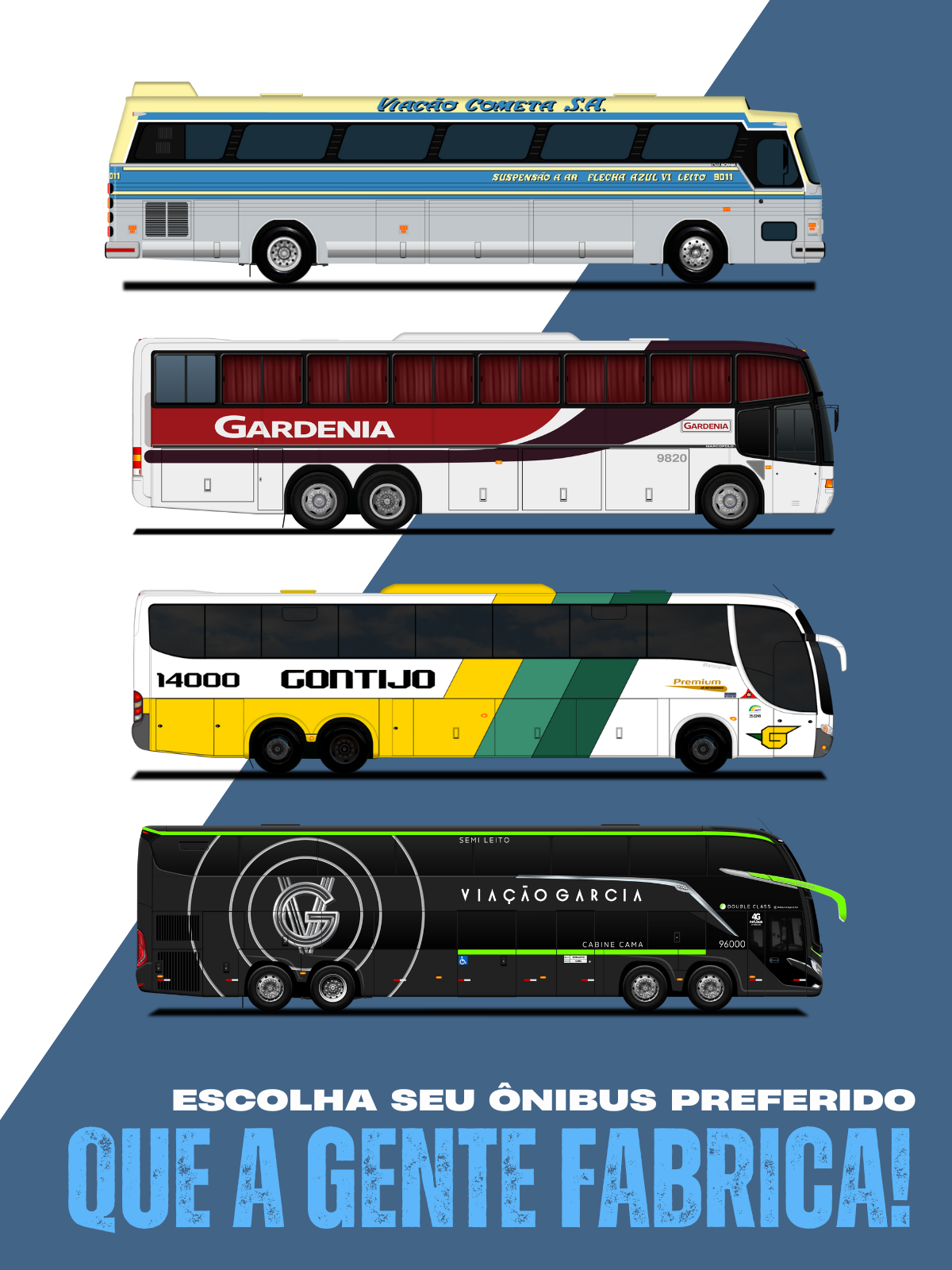 Miniaturas de Onibus Samba Bus