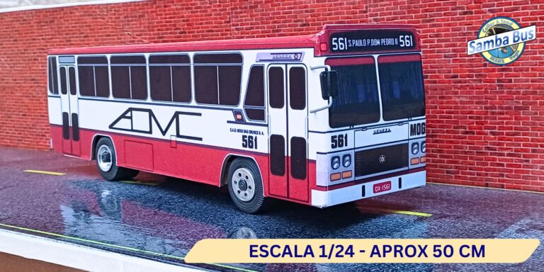 Miniatura de Ônibus Marcopolo Veneza Empresa de Auto Ônibus Mogi das Cruzes Escala 1/24 4 Miniatura de Ônibus Urbano Ciferal (3)
