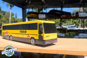 Miniatura de Ônibus Viação Itapemirim Samba Bus Miniatuas de Ônibus