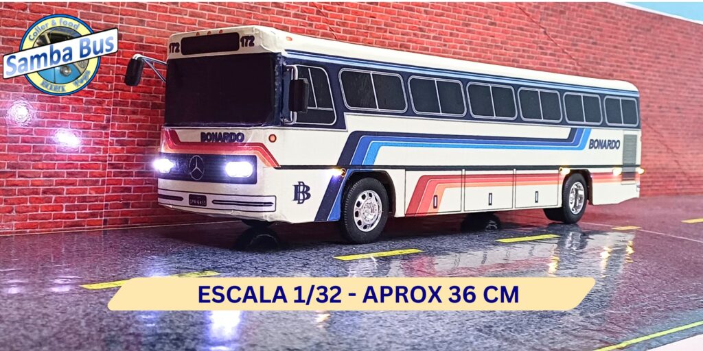 Miniatura de Ônibus Urbano Caio Apache VIP 5 Next Mobilidade EMTU 6 Miniaturas de Ônibus com Led