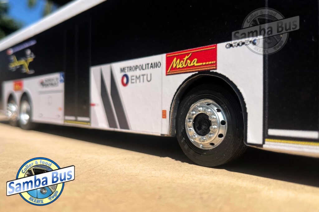 Miniatura de Ônibus Urbano Caio Apache VIP 5 Next Mobilidade EMTU 2 Rodinhas de miniaturas de onibus impressas em 3D Samba Bus MIniaturas 1
