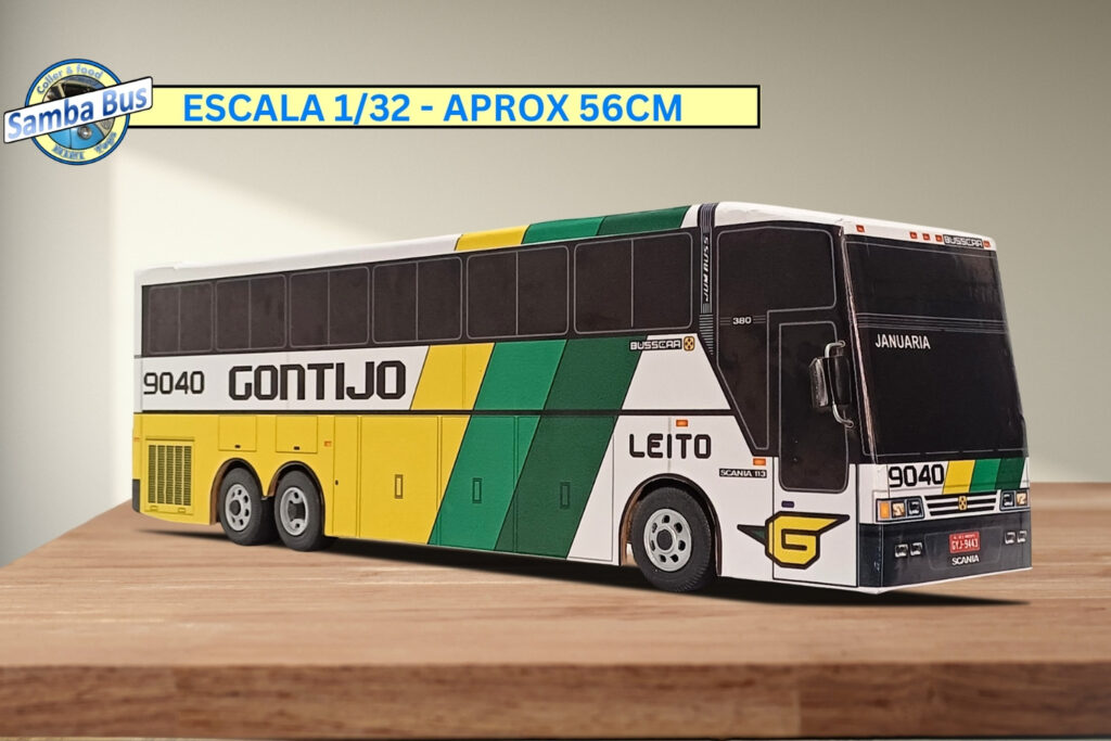 Miniatura de Ônibus Gontijo Leito Busscar Jum Buss 380