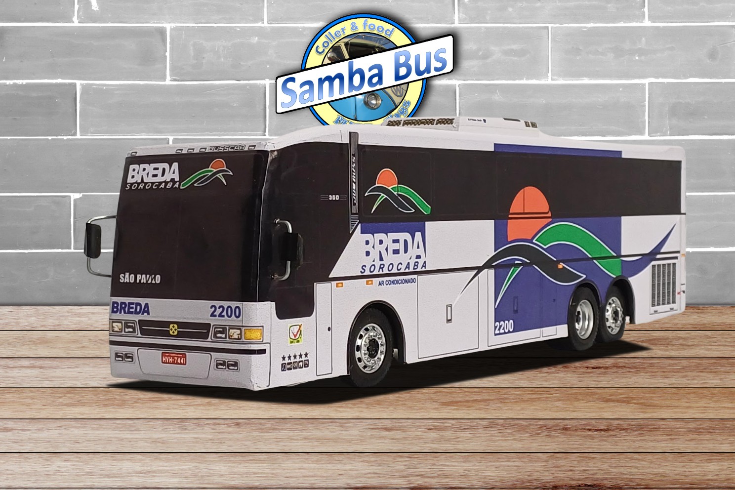 Ônibus em Miniatura Breda Sorocaba Busscar Escala 1/32