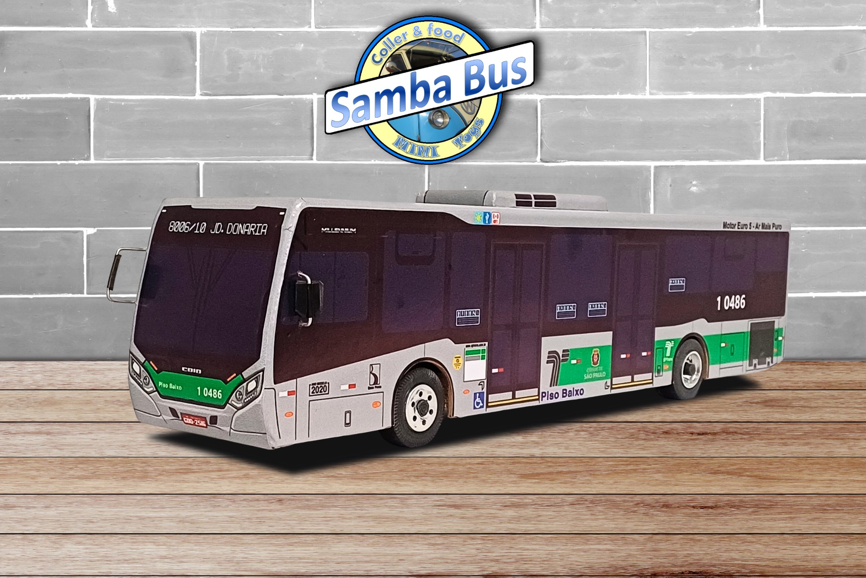Miniatura de Ônibus Caio Millennium 4 Santa Brigida Cidade de São Paulo