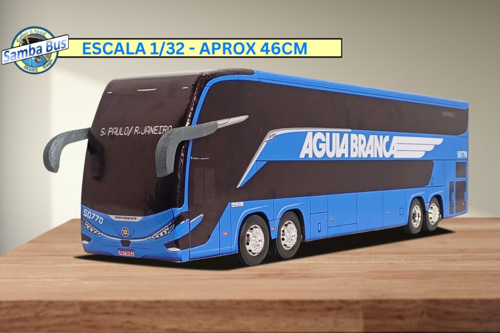 Miniatura de Ônibus Viação Águia Branca Marcopolo G8