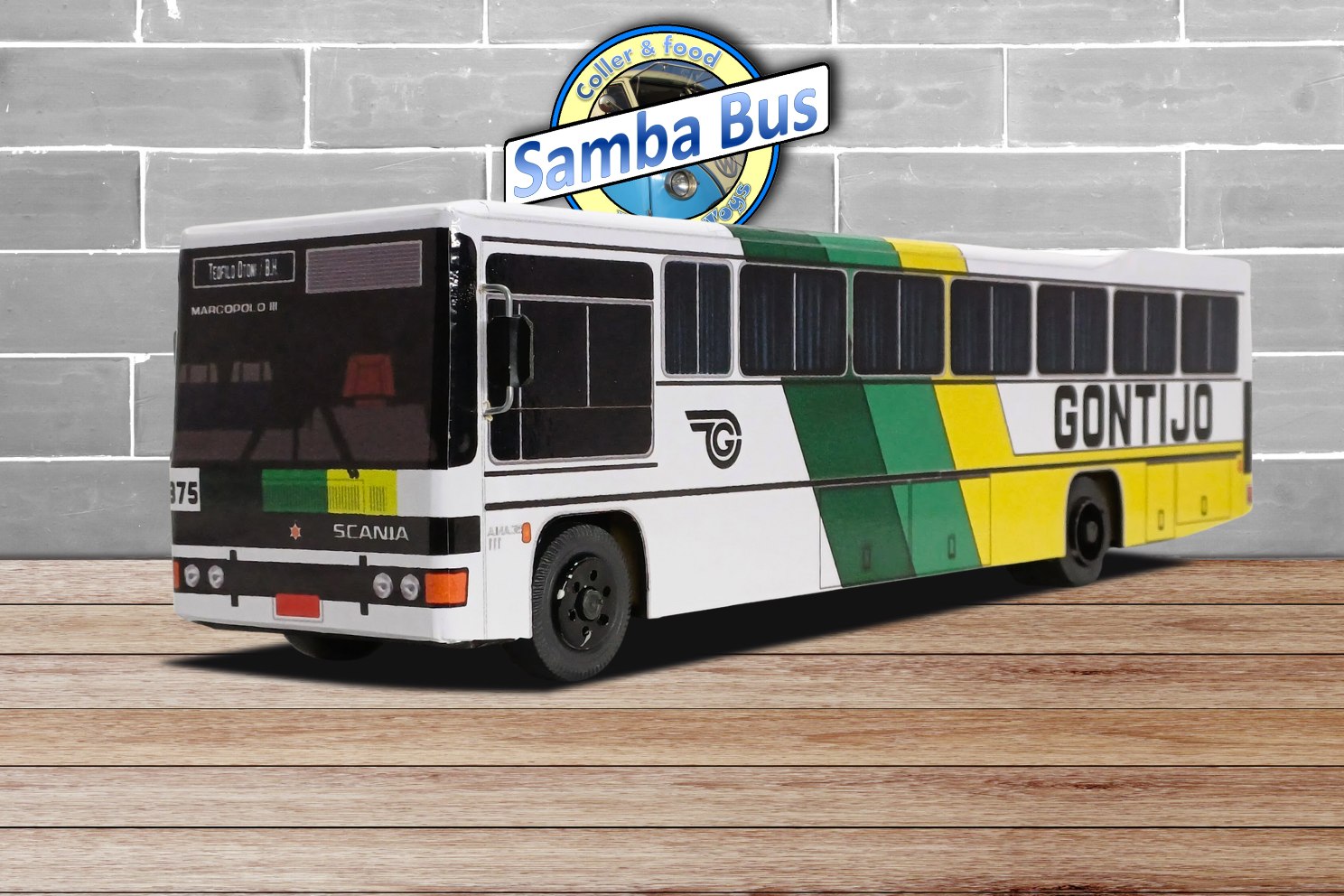 Ônibus em Miniatura Gontijo Marcopolo III Escala 1/24
