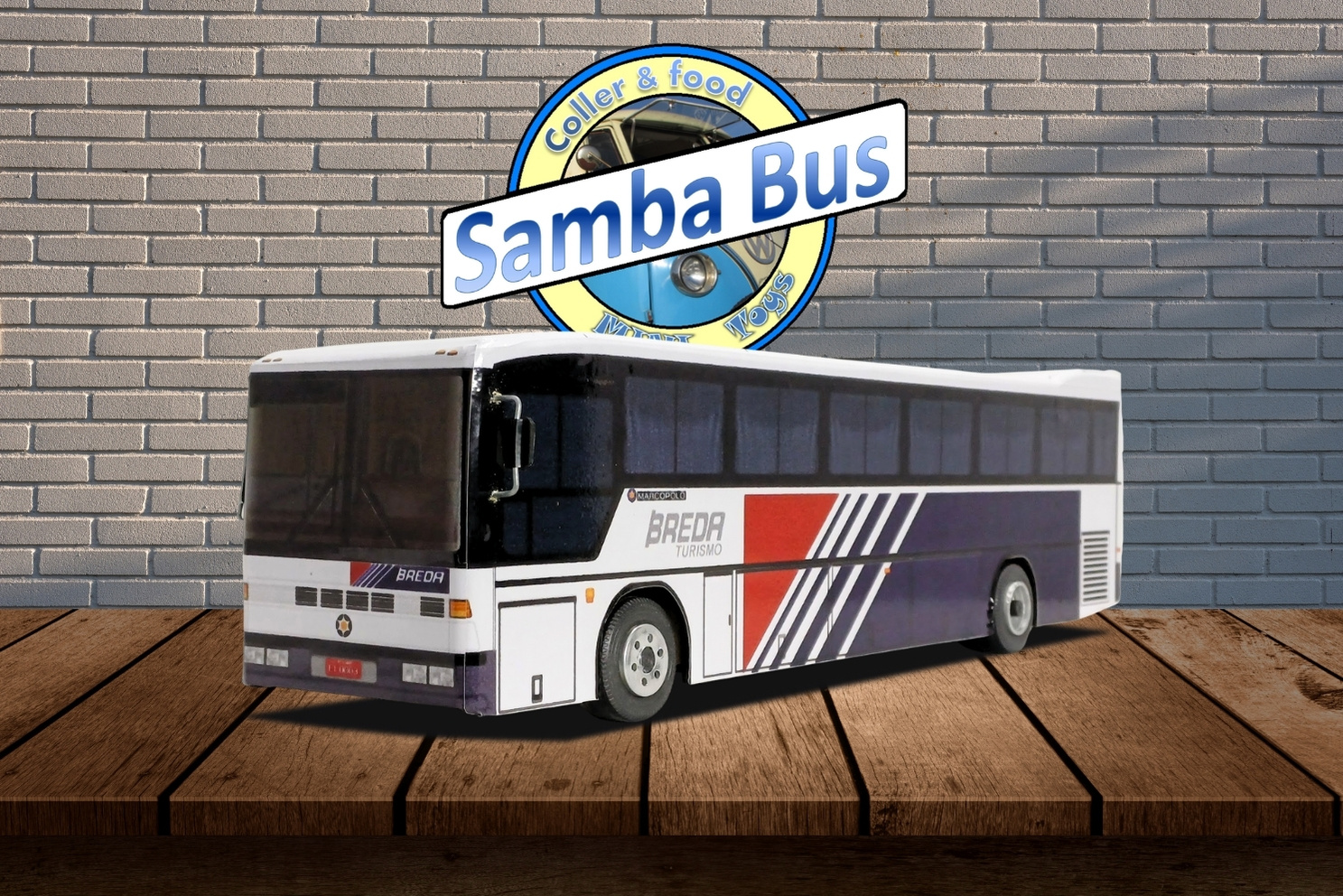 Miniatura de Ônibus Breda Serviços Marcopolo G4 Escala 1/24