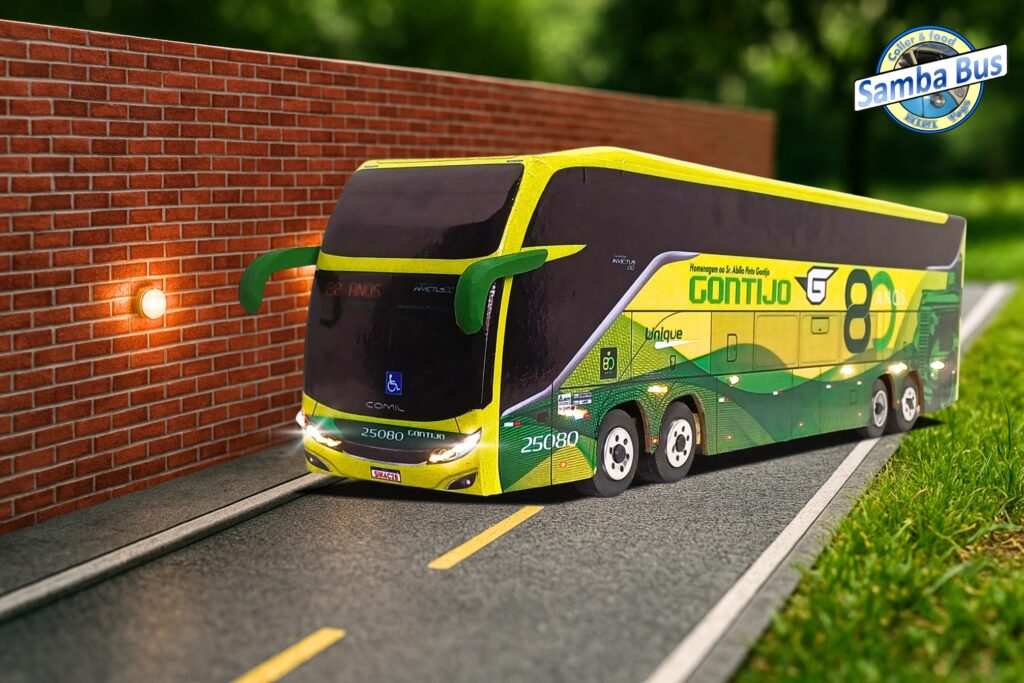 Miniatura de Ônibus com LED Gontijo Samba Bus Miniaturas (2)