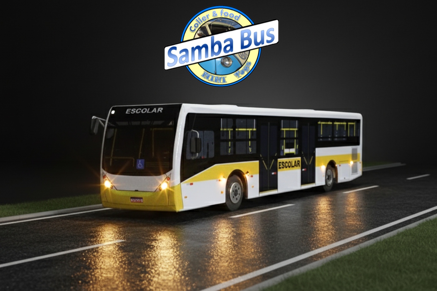 Miniatura de Ônibus Escolar Caio Millennium Escala 1/24