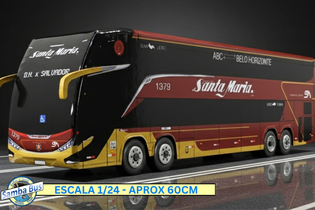 Miniatura de Ônibus Santa Maria Marcopolo G8 (1)