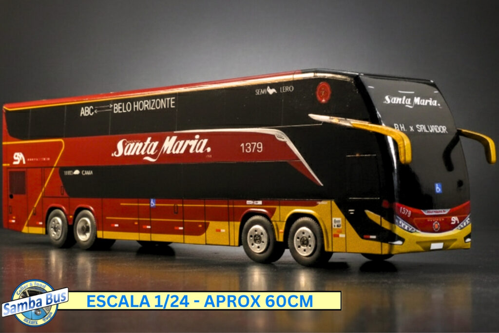 Miniatura de Ônibus Santa Maria Marcopolo G8 (1)