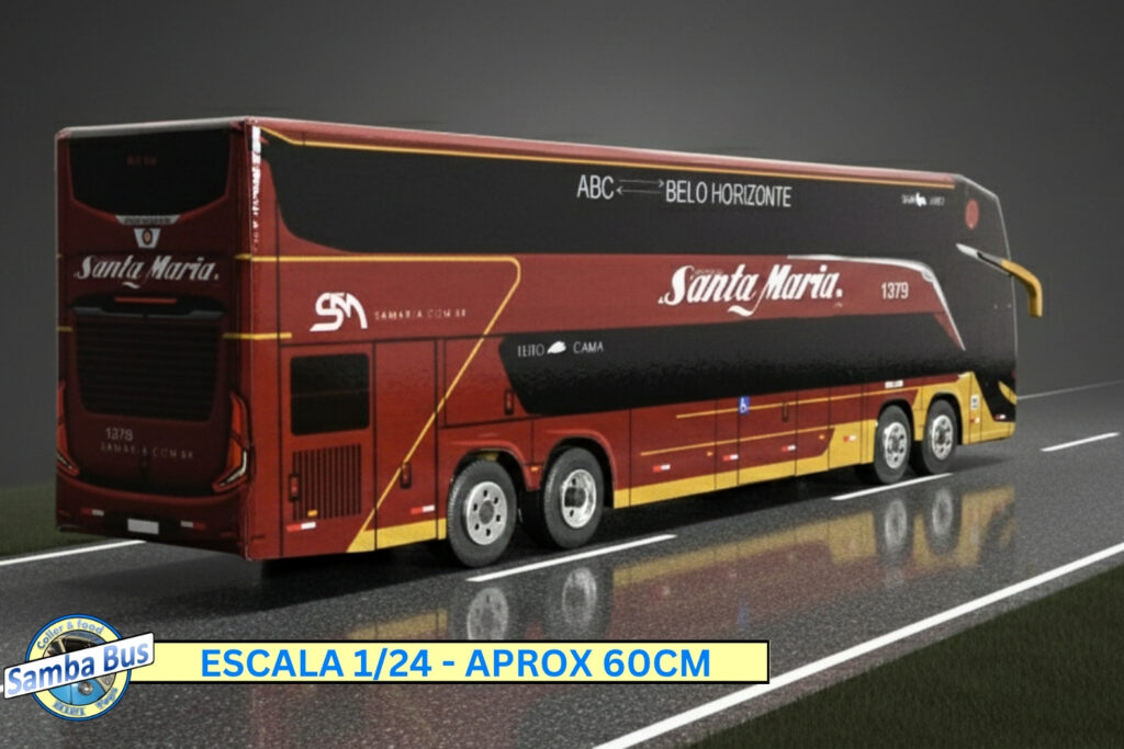 Miniatura de Ônibus Santa Maria Marcopolo G8 (1)