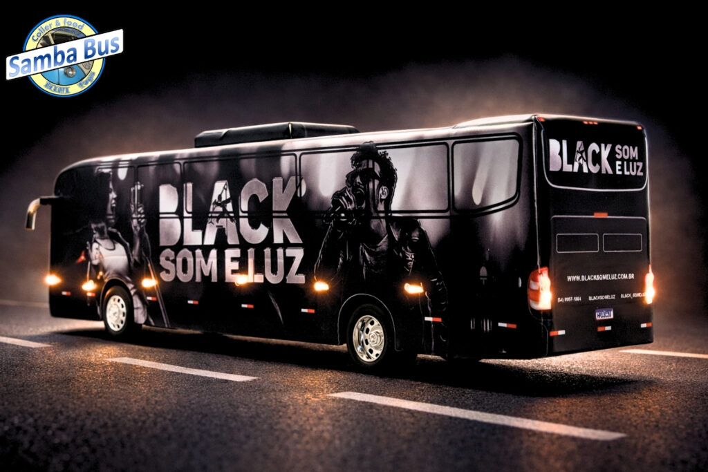 Miniatura de Ônibus de Banda Black Som e Luz Marcopolo G6 (1)
