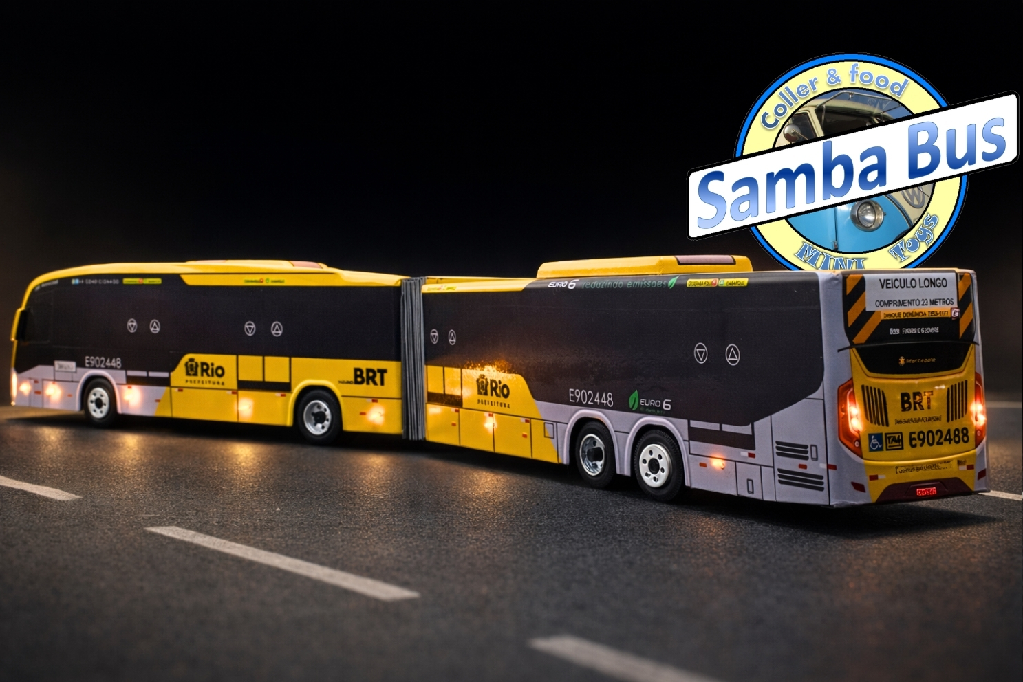 Ônibus Articulado Miniatura: Samba Bus Miniaturas