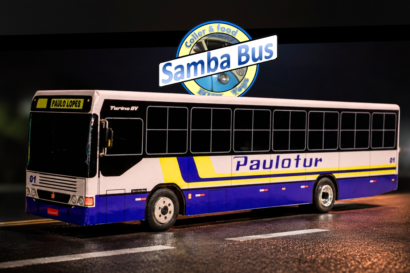 Miniatura de Ônibus Paulotur. Marcopolo Torino GV