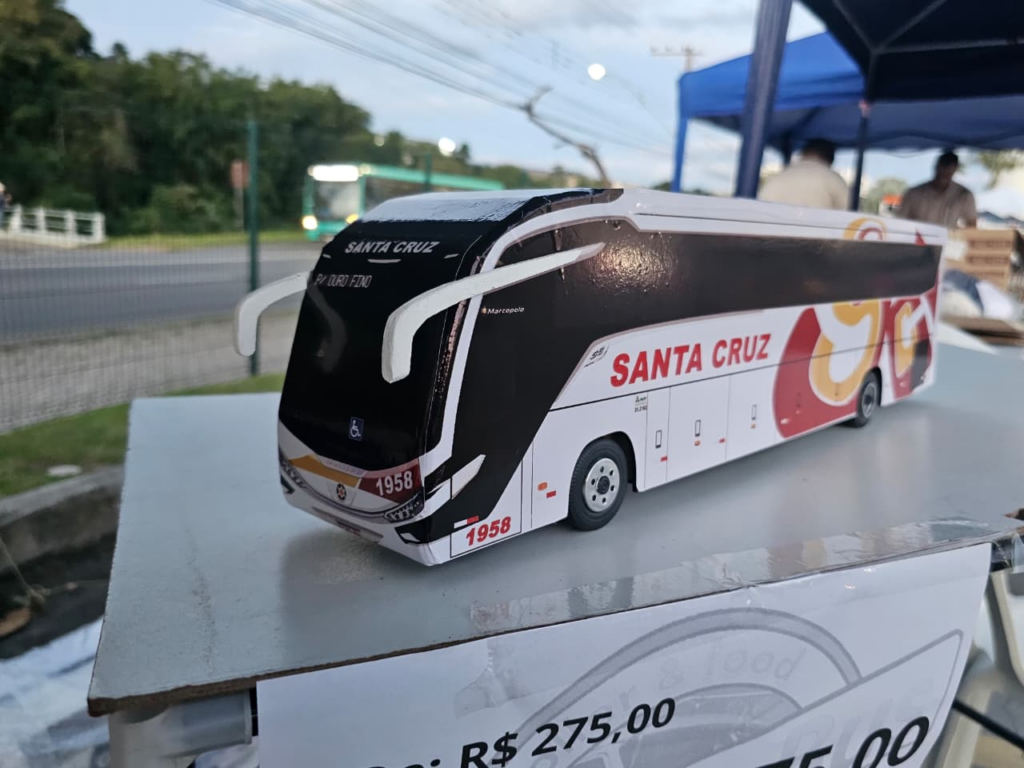Miniaturas de Ônibus Samba Bus Viação Santa Cruz Marcopolo G8