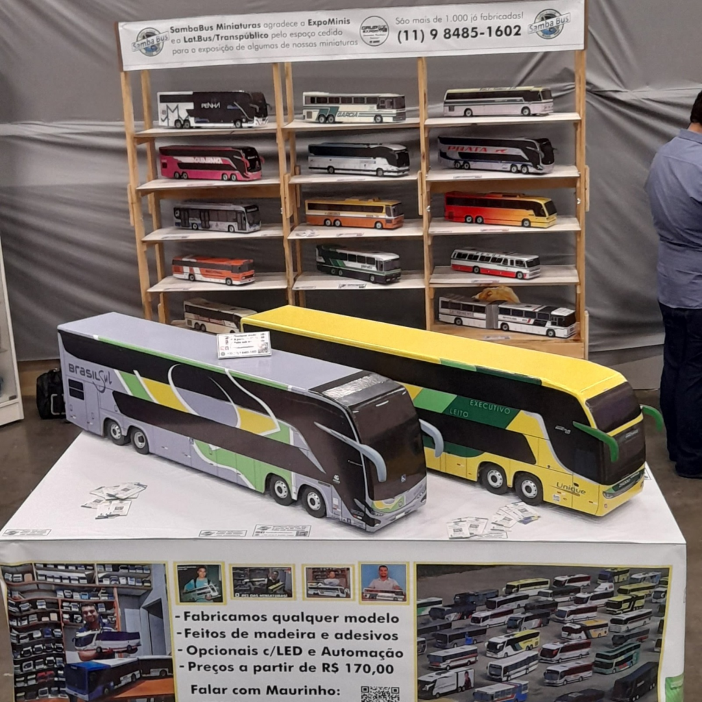 Miniaturas de Ônibus Gigantes Gontijo e Brasil Sul