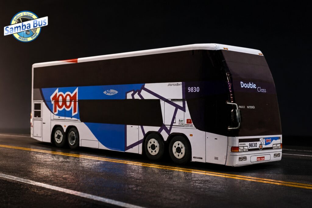 Miniatura de Ônibus Viação 1001 Marcopolo Paradiso GV 1800DD 9830 Auto Viação 1001