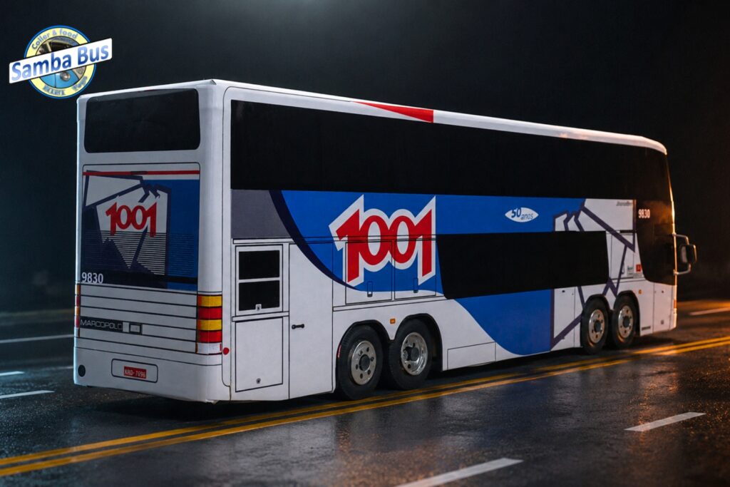 Miniatura de Ônibus Viação 1001 Marcopolo Paradiso GV 1800DD 9830 Auto Viação 1001