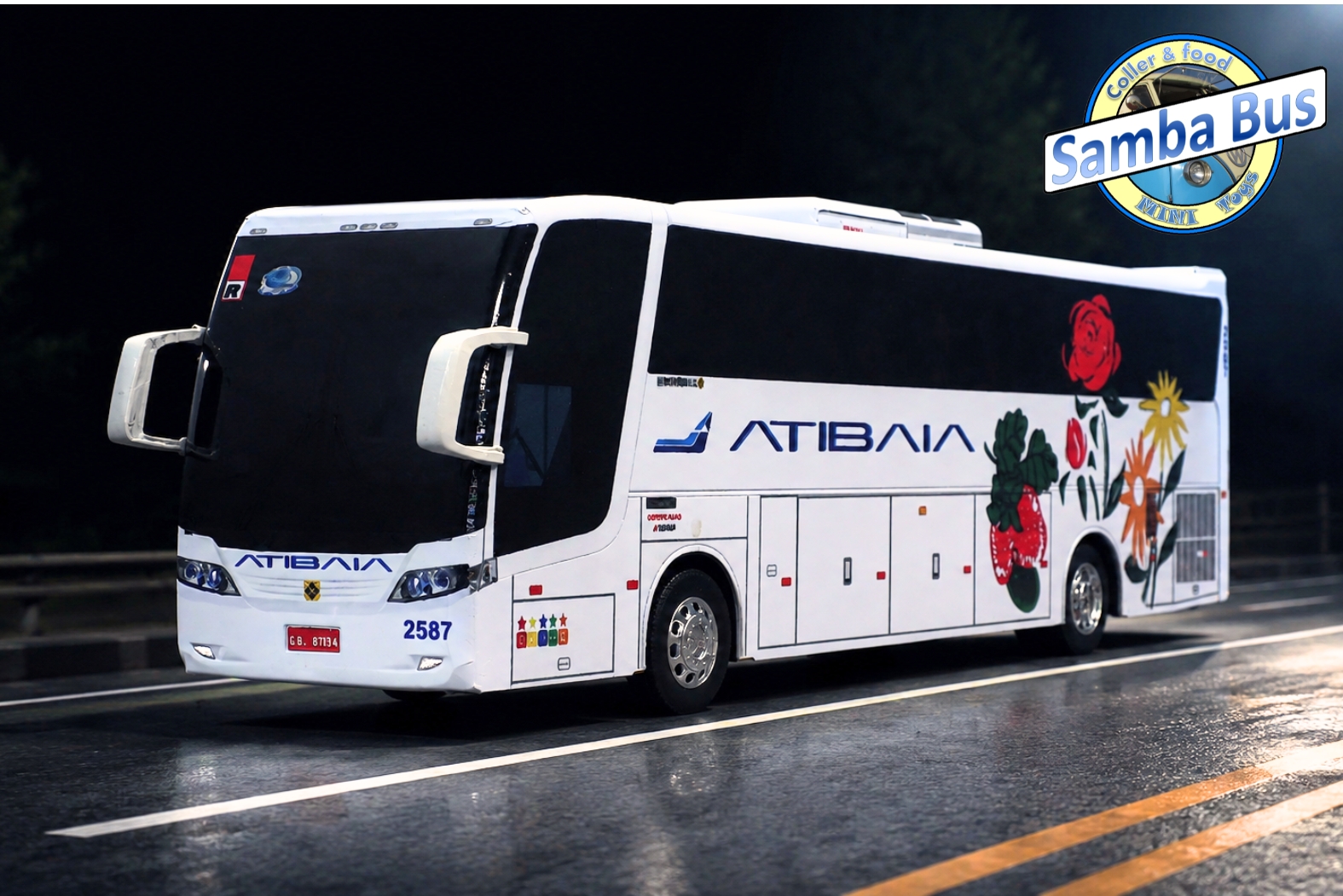 Miniatura de Ônibus Viação Atibaia Busscar Vissta Buss – Escala 1/32