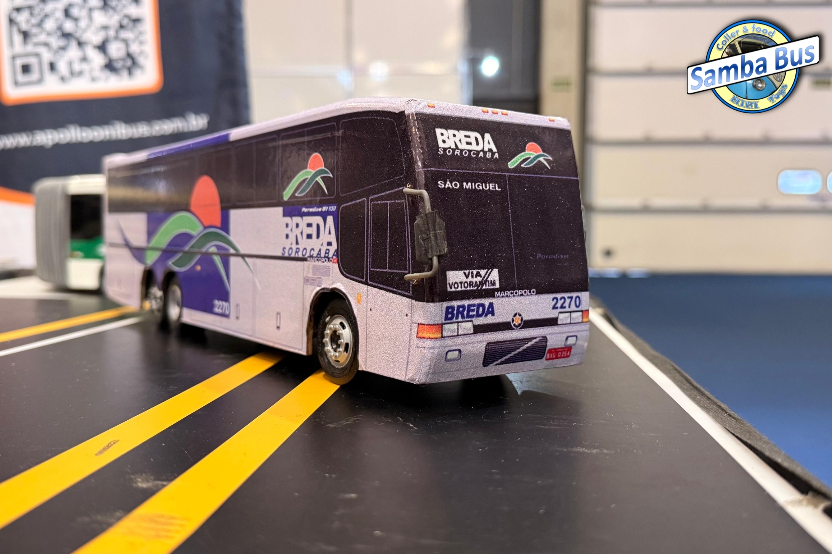 Miniatura de Ônibus Breda Sorocaba Volvo B58